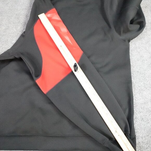 Nike Therma Fit Hoodie M Black Red Tri-Bolt Logo Pro Revolution Y2K - Picture 9 of 10